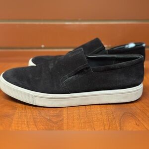 Vince Black Suede Men's Slip-On Shoes
